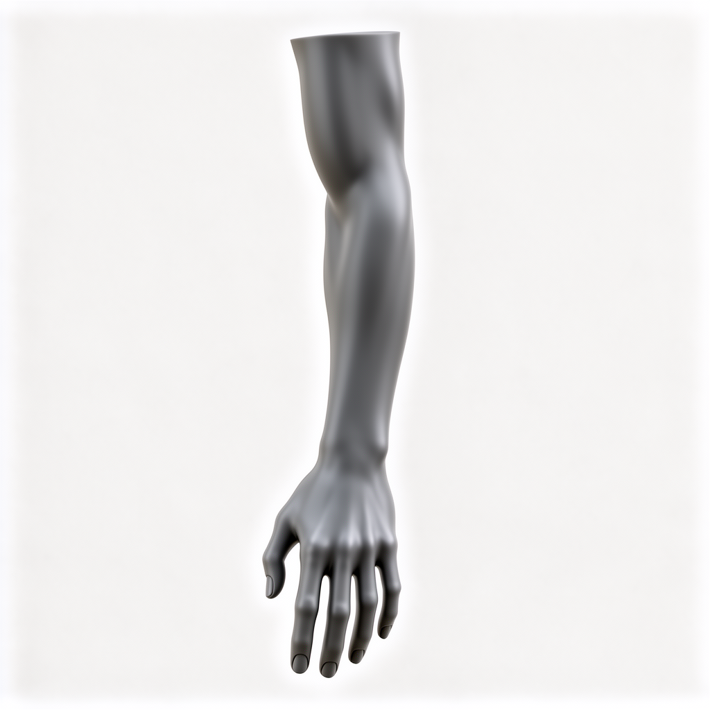 Anthro Male Arm Figurine free 3D printable STL