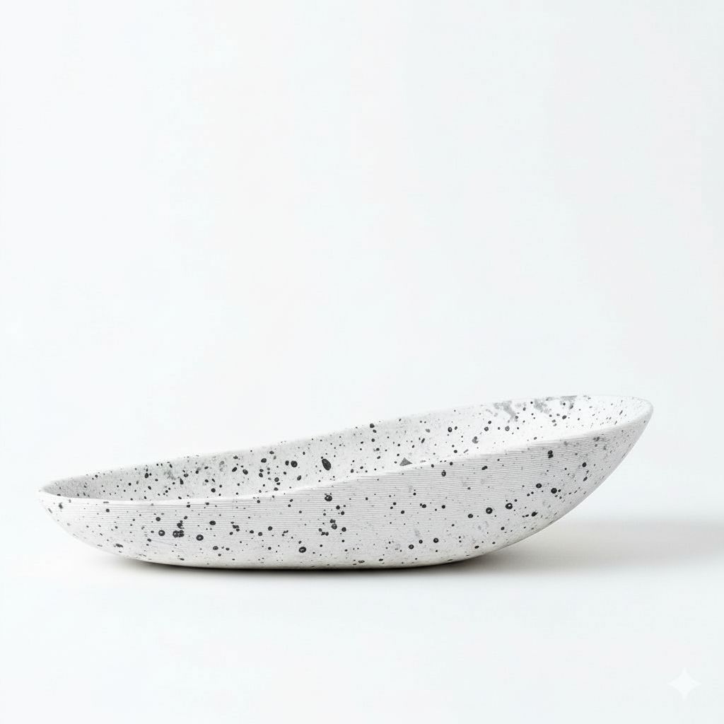 Speckled Oval Bowl free 3D printable STL