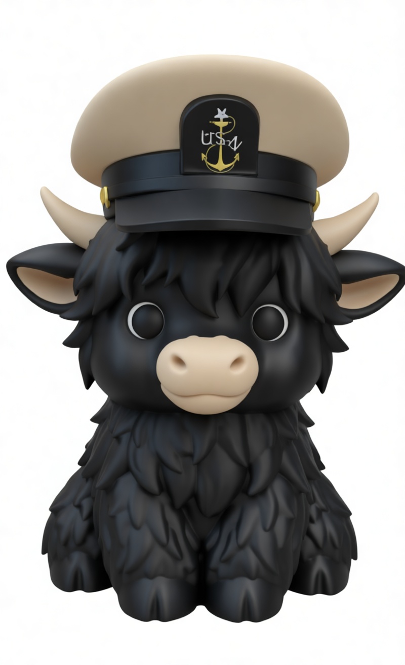 Highland Cow Sailor Figurine free 3D printable STL