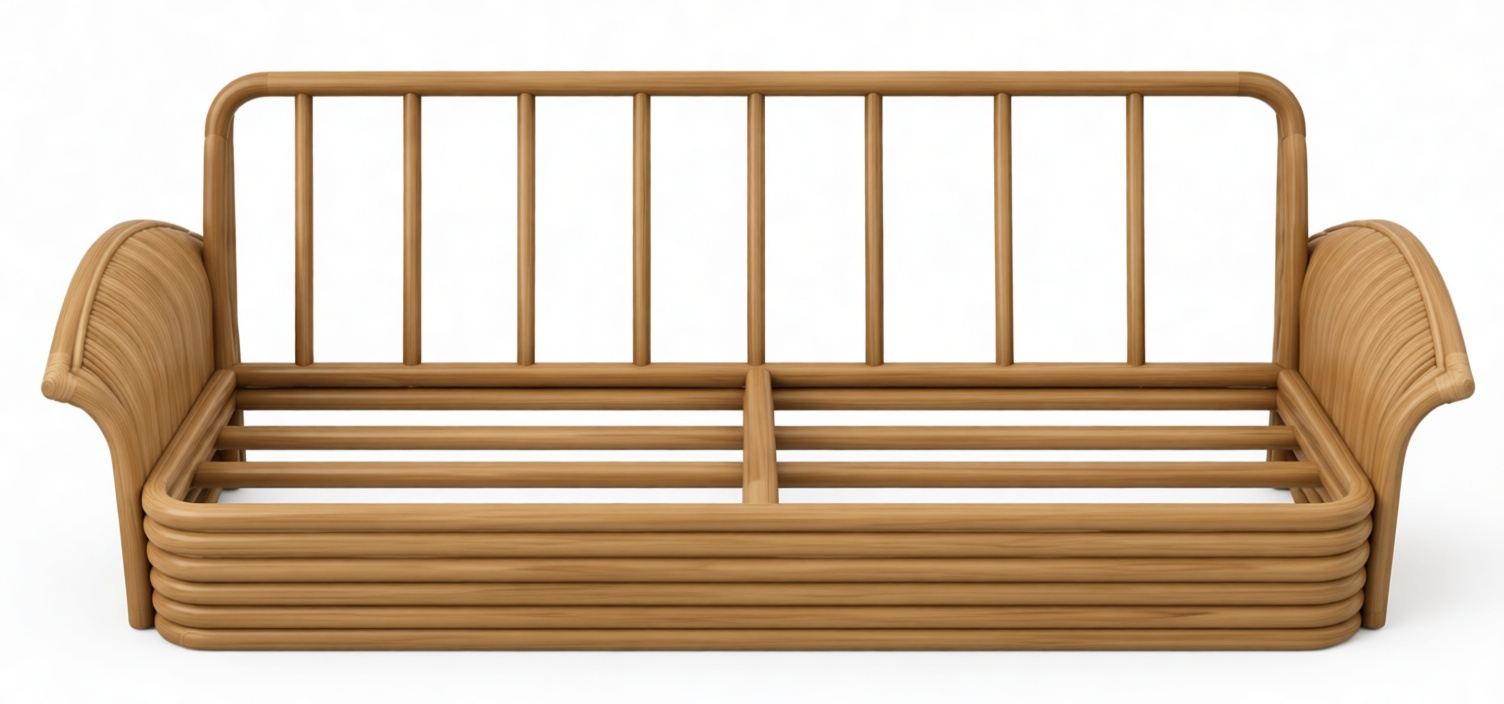 Wicker Rattan Sofa Frame free 3D printable STL