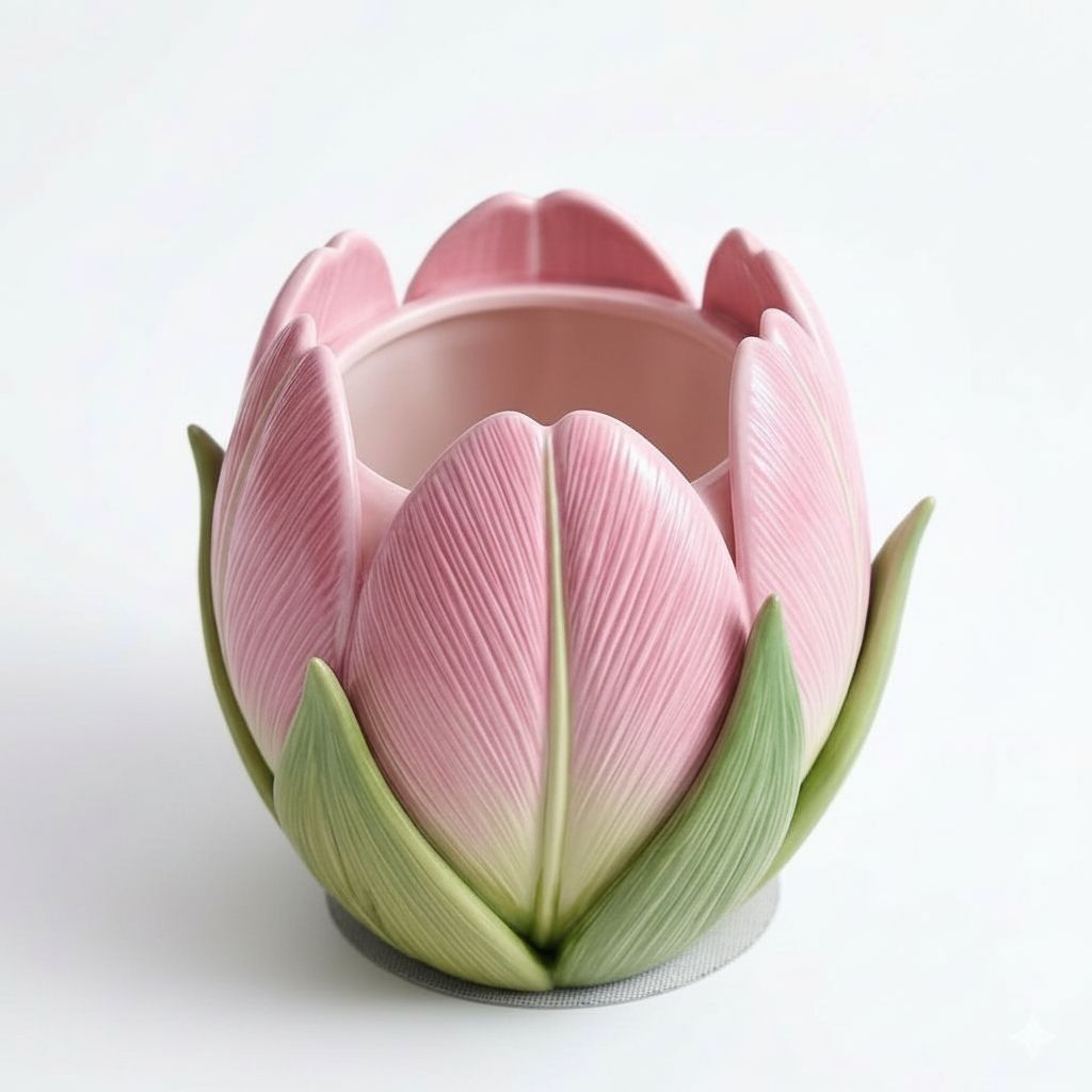 Tulip Flower Pot free 3D printable STL