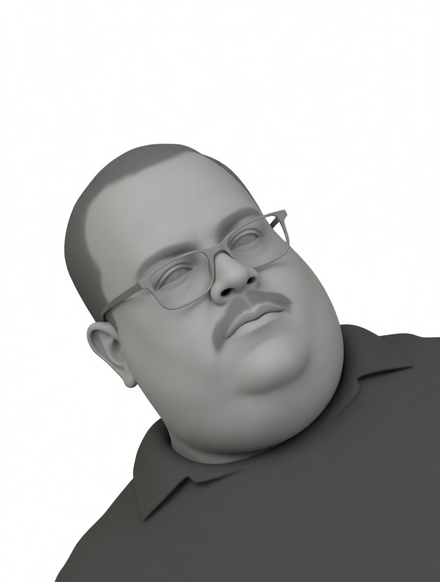 Man with Glasses Bust free 3D printable STL