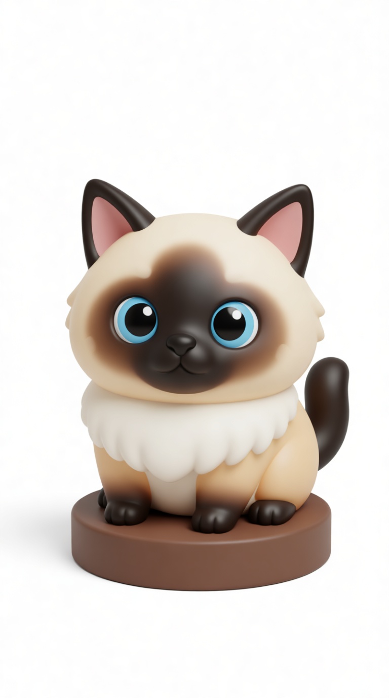 Siamese Cat Figurine free 3D printable STL