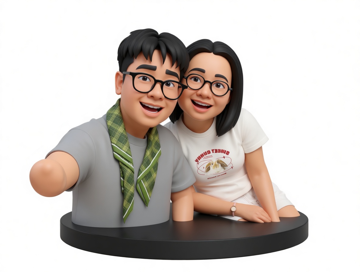 Couple Portrait Bust free 3D printable STL