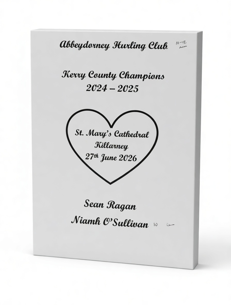 Hurling Club Commemorative Plaque free 3D printable STL
