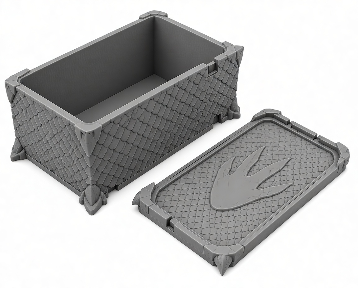 Dragon Scale Storage Box free 3D printable STL