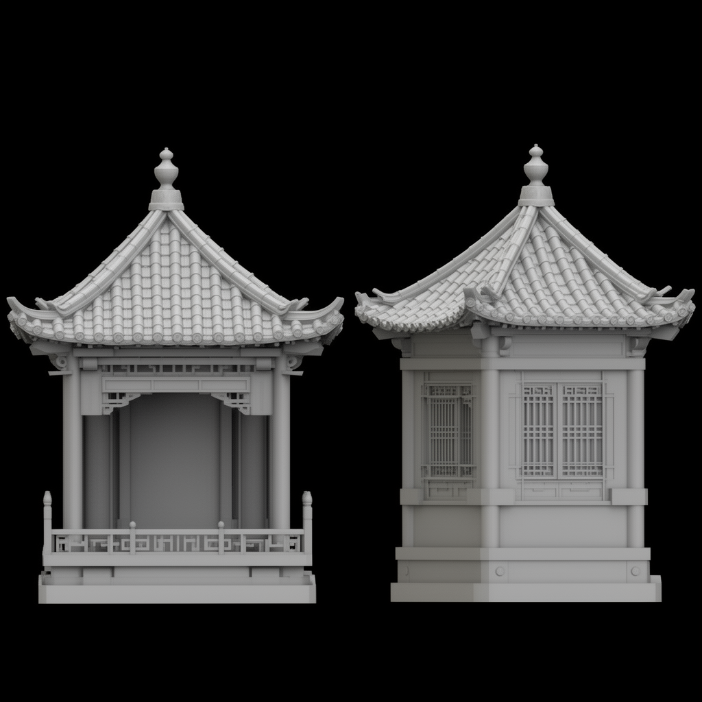 Chinese Pavilion Model free 3D printable STL