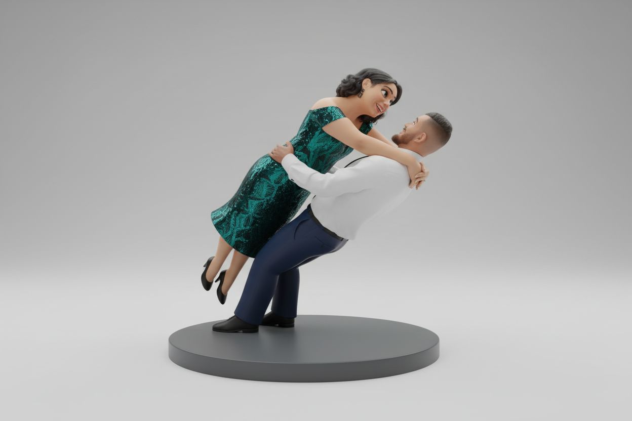 Dancing Couple Figurine free 3D printable STL