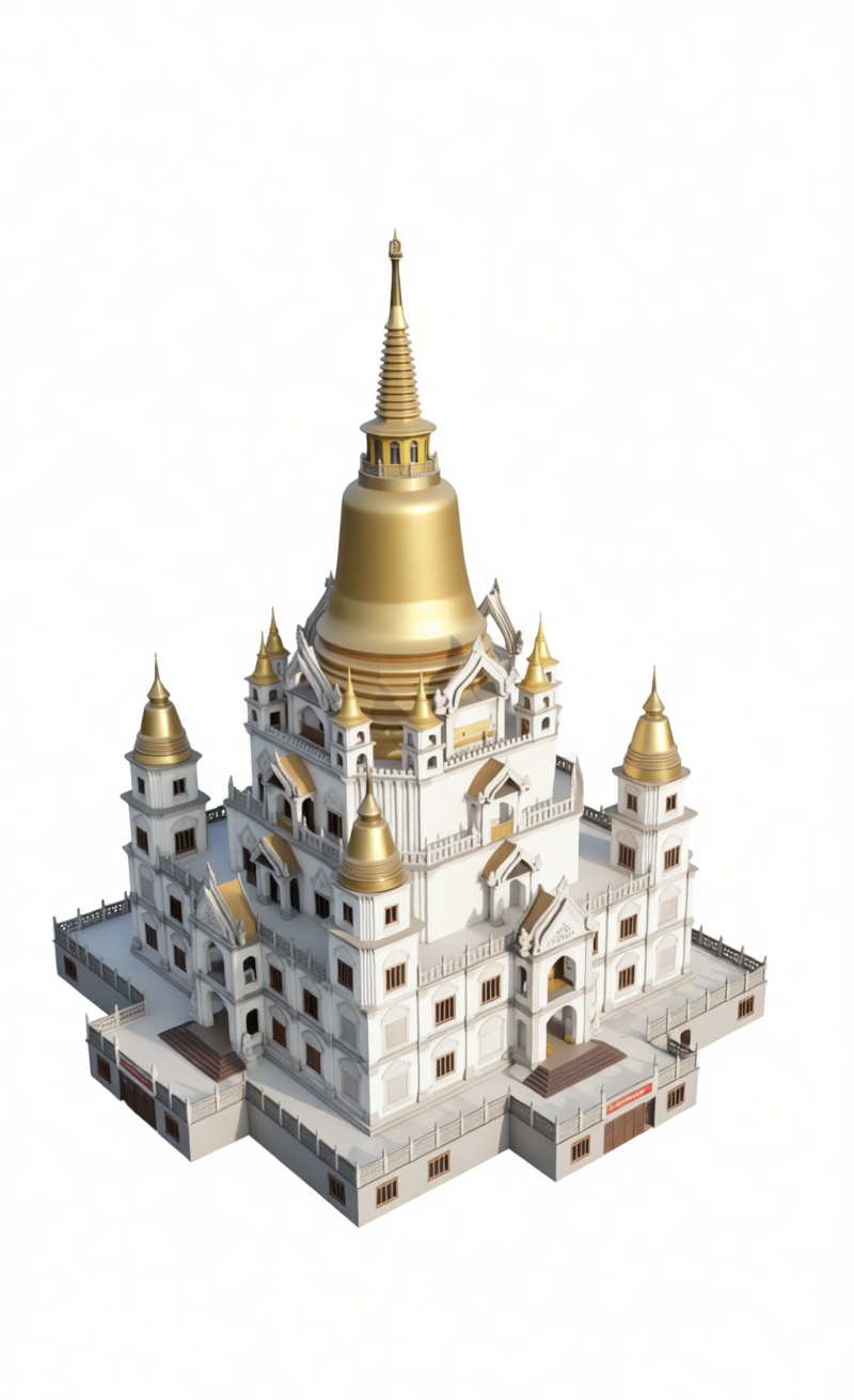 Wat Phra Pathom Chedi Model free 3D printable STL