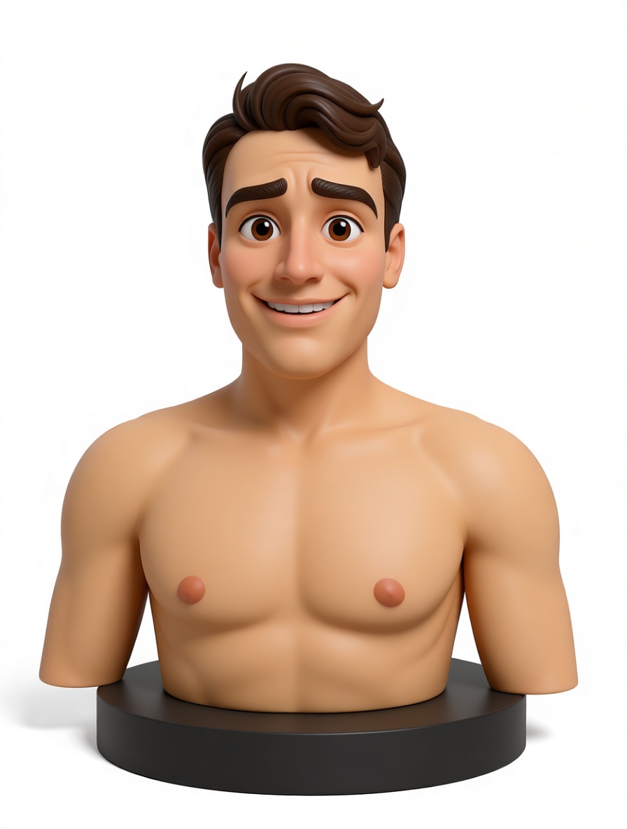 Smiling Male Bust free 3D printable STL