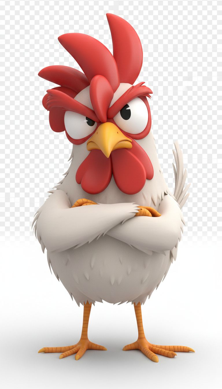 Angry Chicken Figurine free 3D printable STL