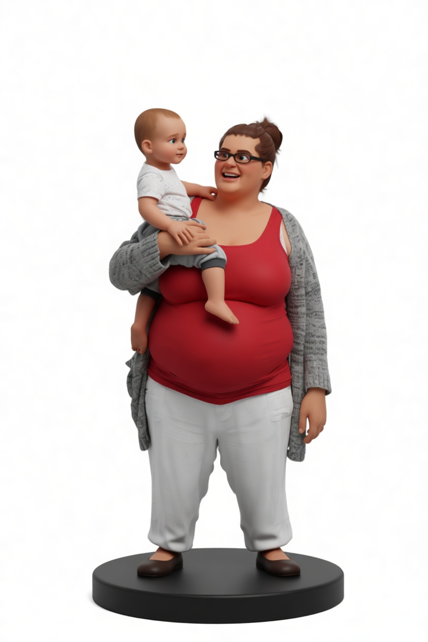 Mother and Baby Figurine free 3D printable STL