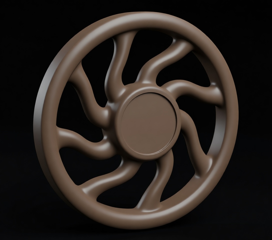 Custom Spiral Wheel Model free 3D printable STL