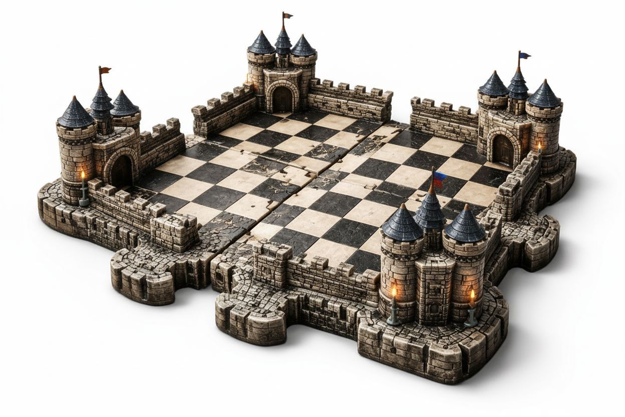 Medieval Castle Chessboard free 3D printable STL
