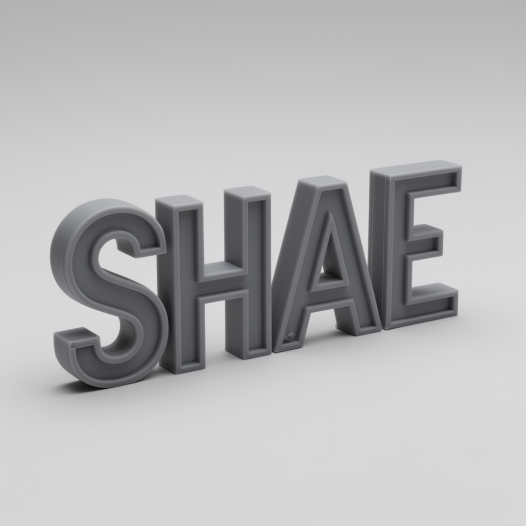 SHAE Raised Letter Chain free 3D printable STL