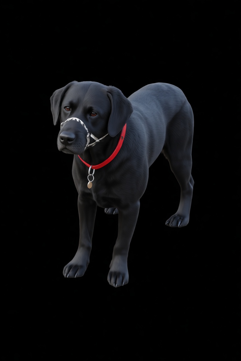 Black Labrador Retriever Model free 3D printable STL