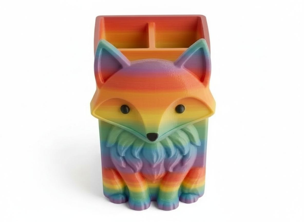 Fox Pen Holder free 3D printable STL
