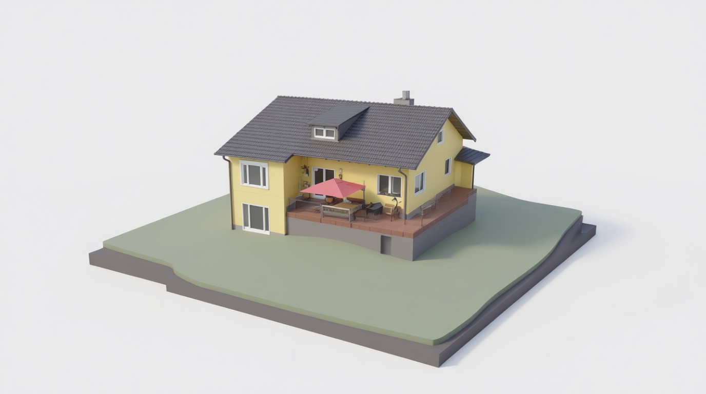 Suburban House Model free 3D printable STL