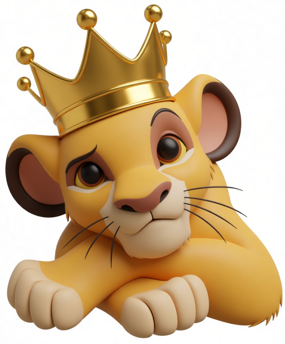 Simba Lion Cub Figurine free 3D printable STL