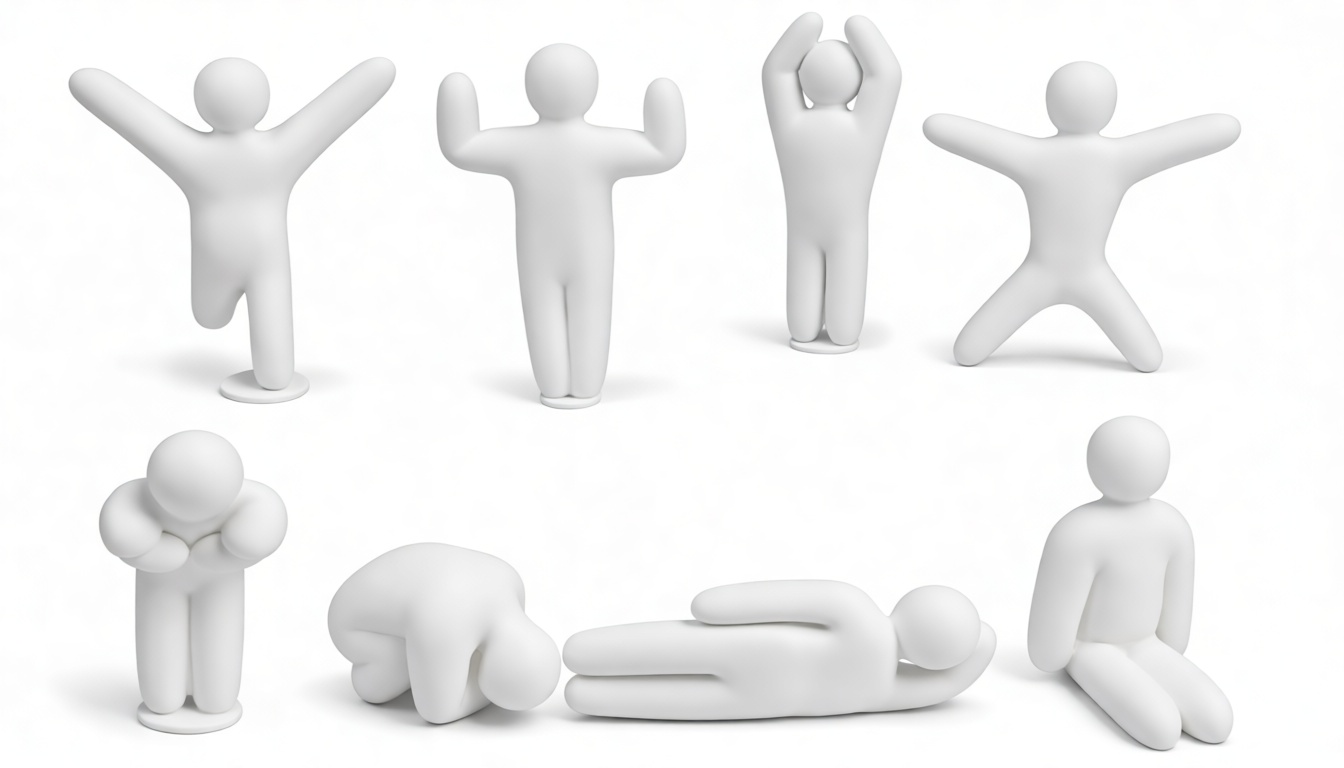 Minimalist Human Poses Set free 3D printable STL