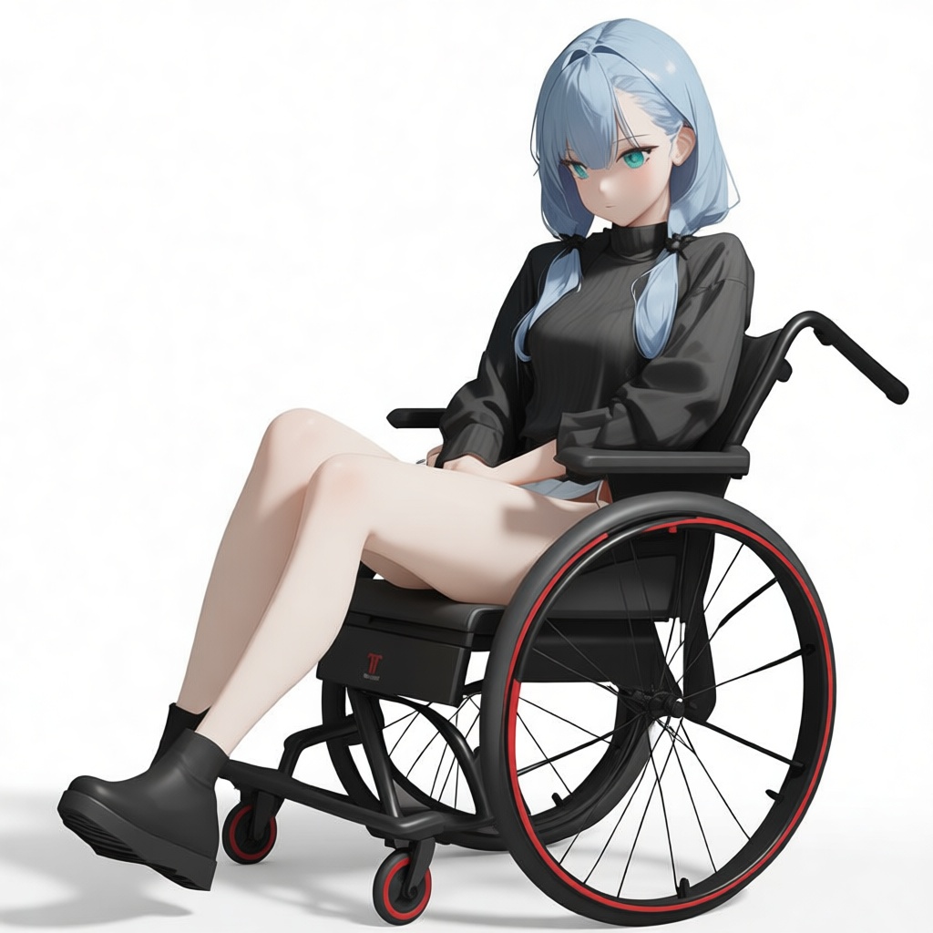 Anime Girl Wheelchair Figurine free 3D printable STL