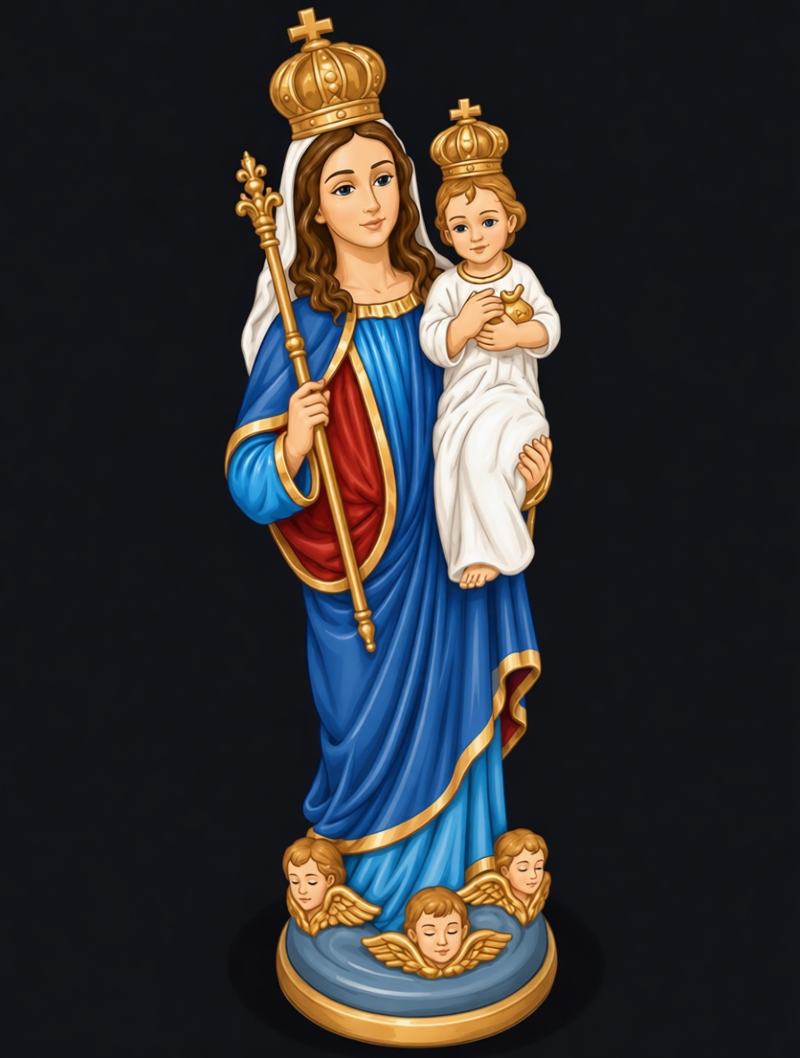 Virgin Mary Statue free 3D printable STL