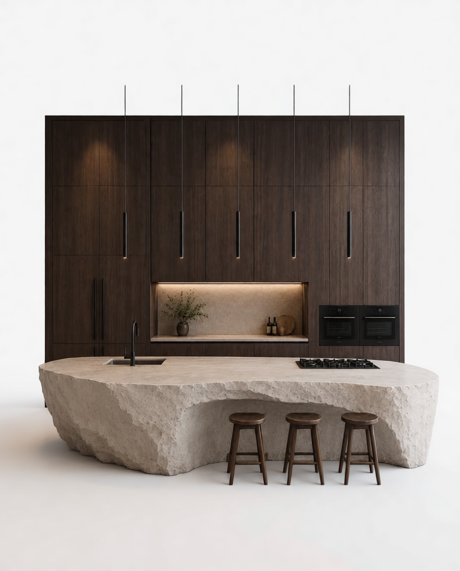 Organic Stone Kitchen Island free 3D printable STL
