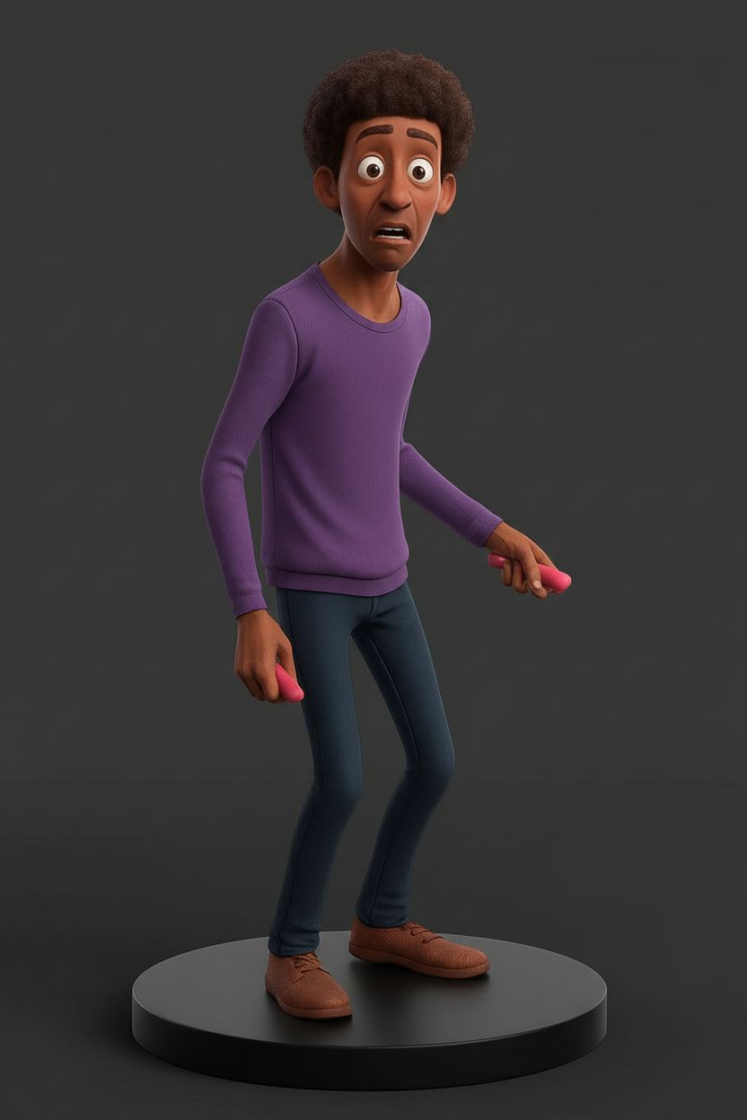 Nervous Cartoon Man free 3D printable STL