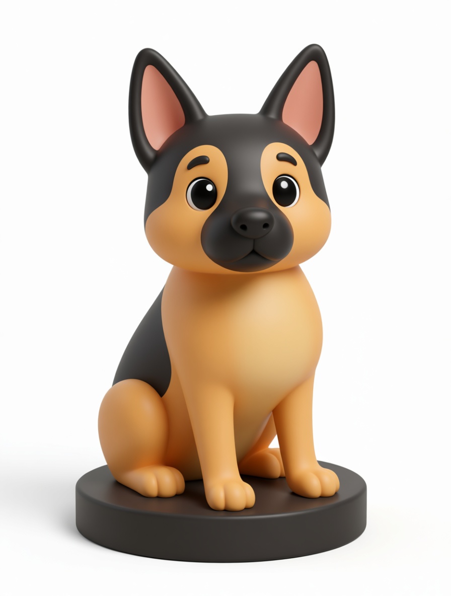 German Shepherd Figurine free 3D printable STL