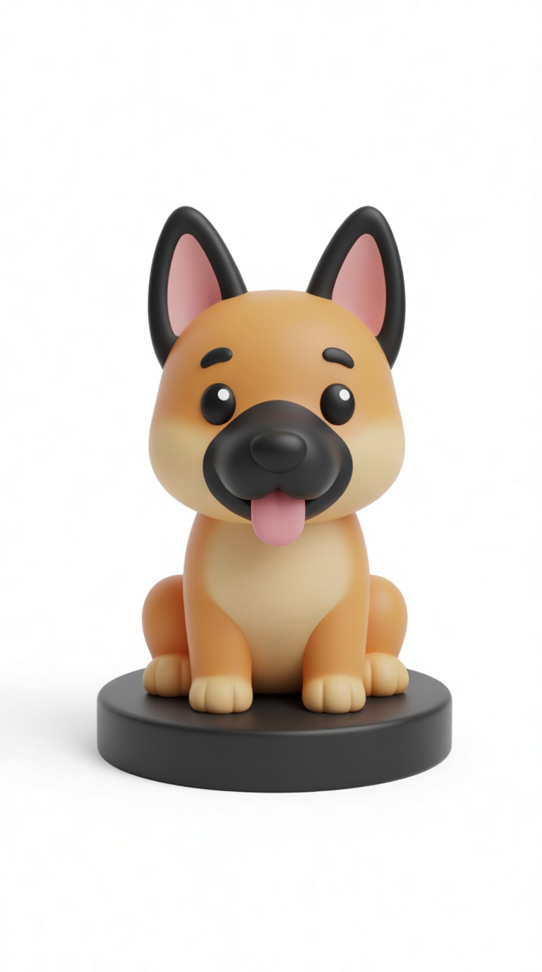 German Shepherd Figurine free 3D printable STL