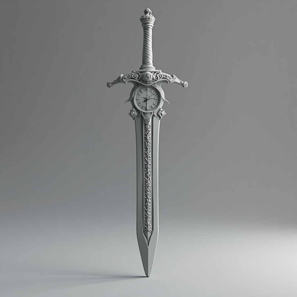 Cosmic Clock Sword free 3D printable STL