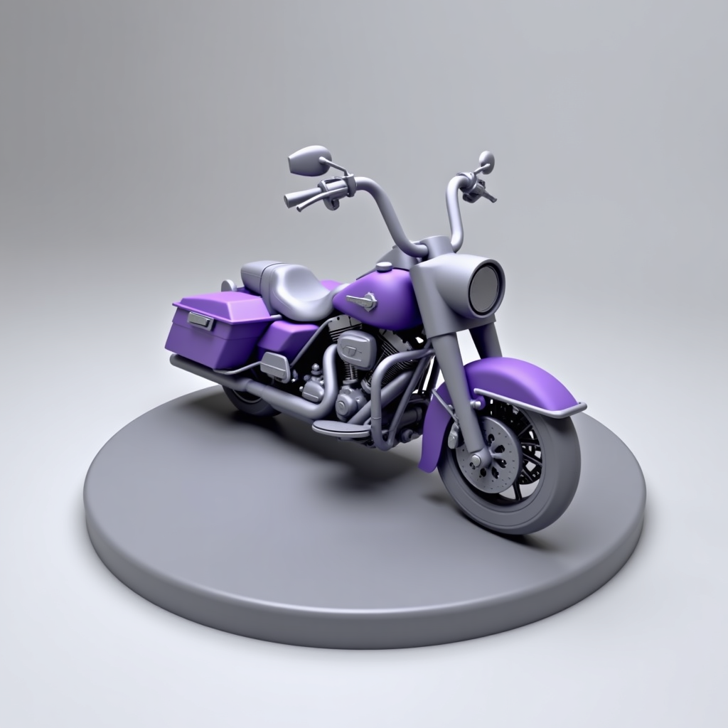 Purple Harley Davidson Road King free 3D printable STL