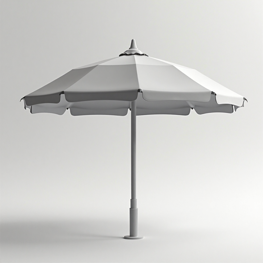 Striped Beach Umbrella Model free 3D printable STL