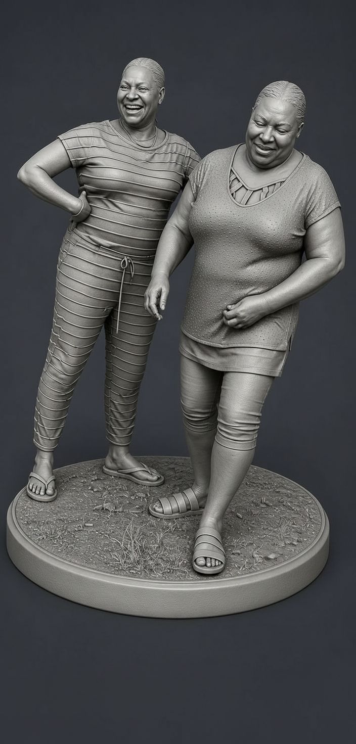 Two Women Figurine free 3D printable STL