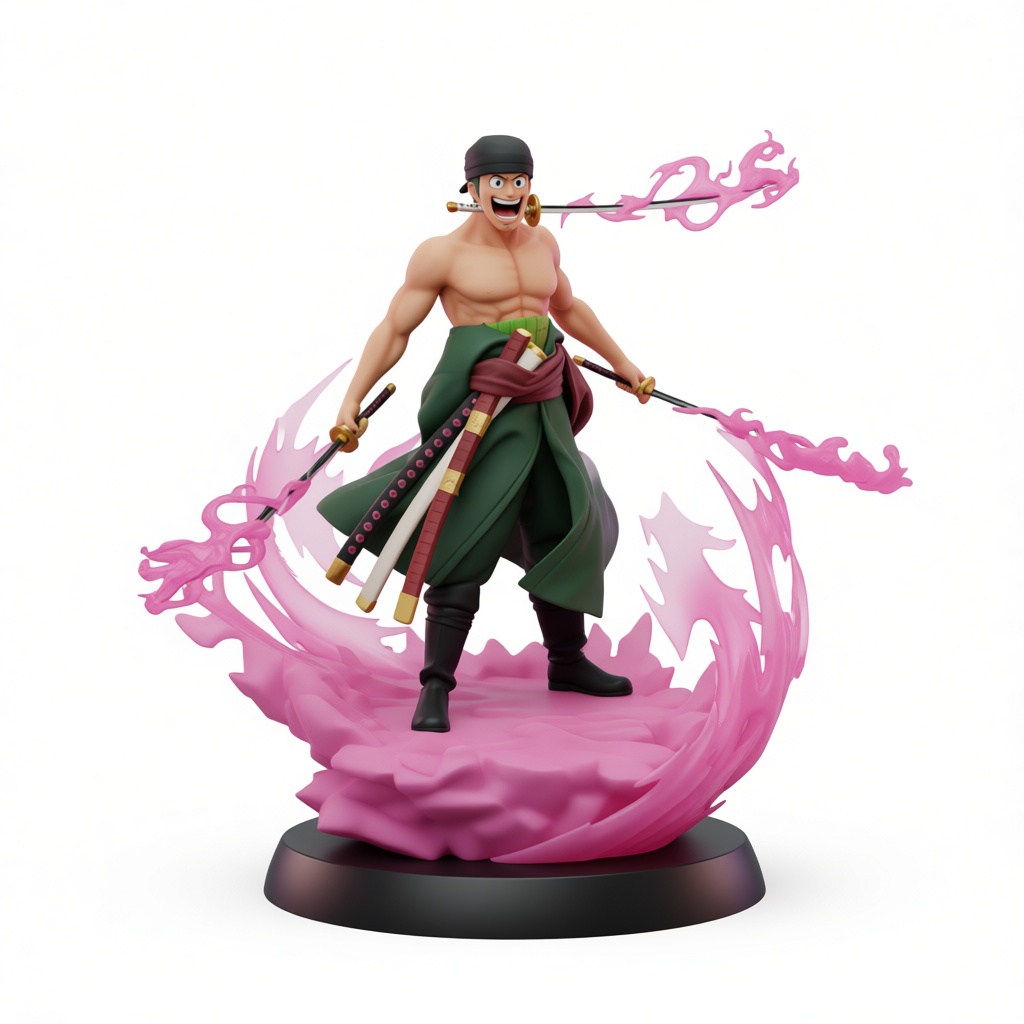 Roronoa Zoro Figurine free 3D printable STL