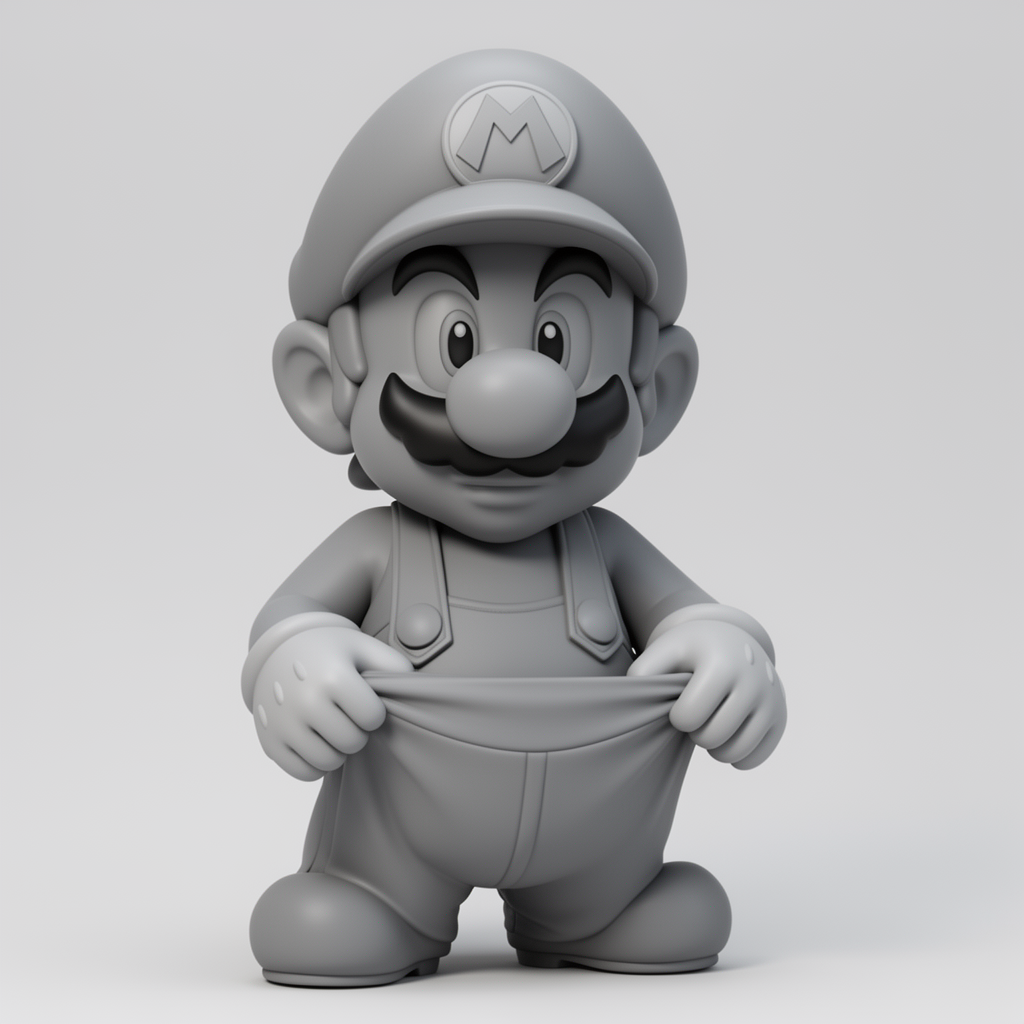 Super Mario Container Figurine free 3D printable STL