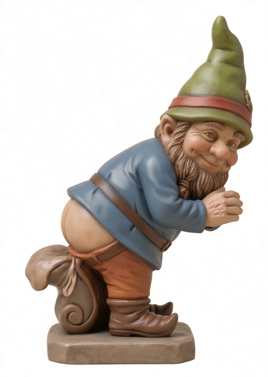 Cheeky Garden Gnome Figurine free 3D printable STL