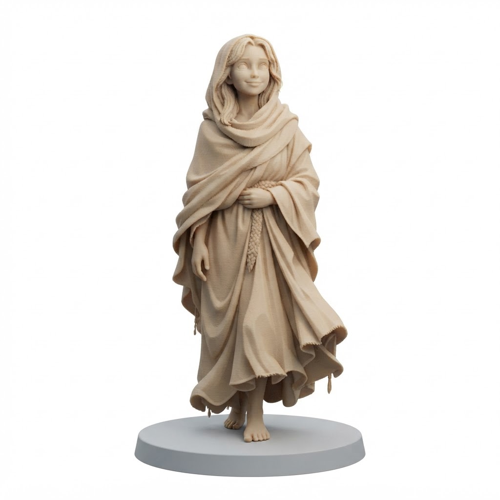 Young Girl Figurine free 3D printable STL