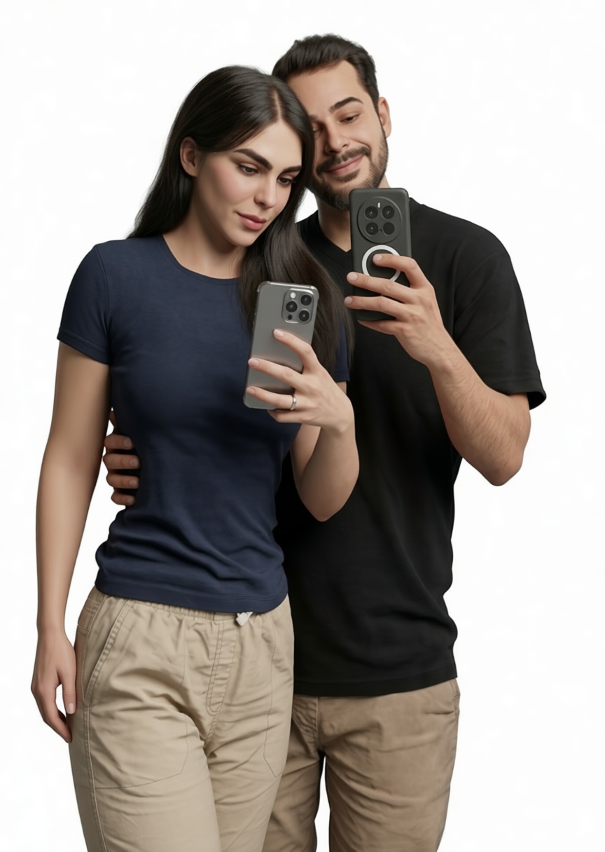 Couple Taking Selfie Figurine free 3D printable STL