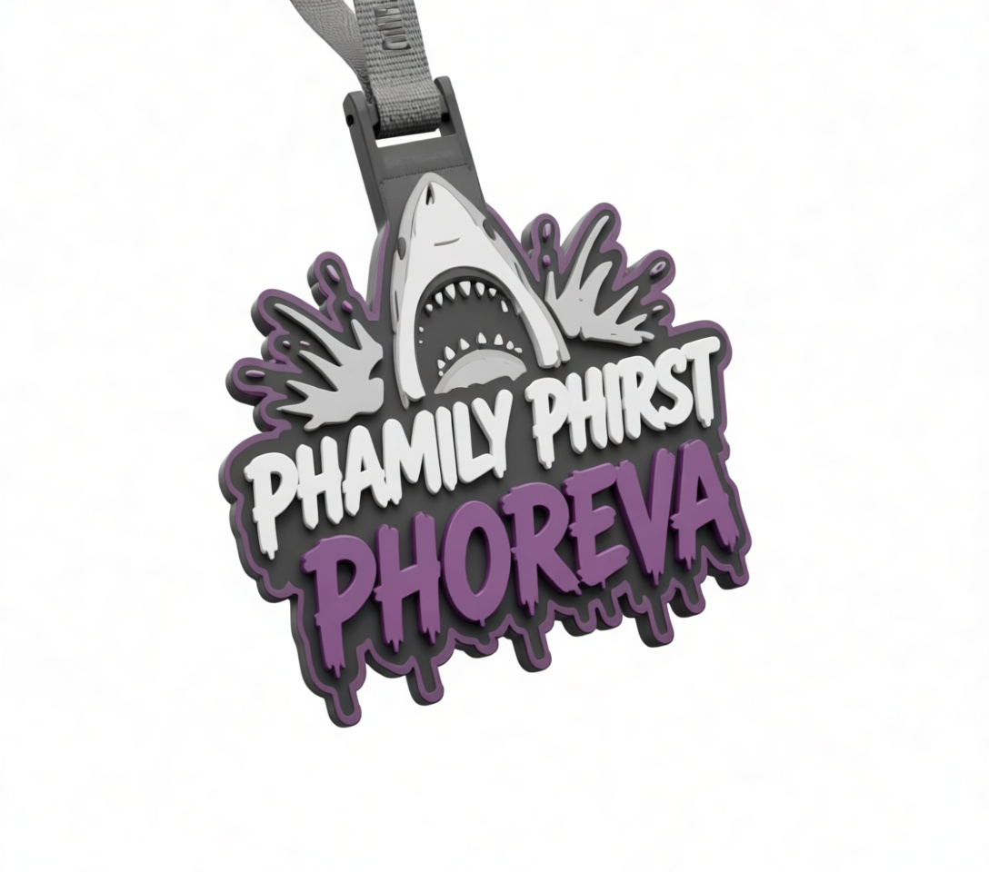 Shark Splash Keychain free 3D printable STL