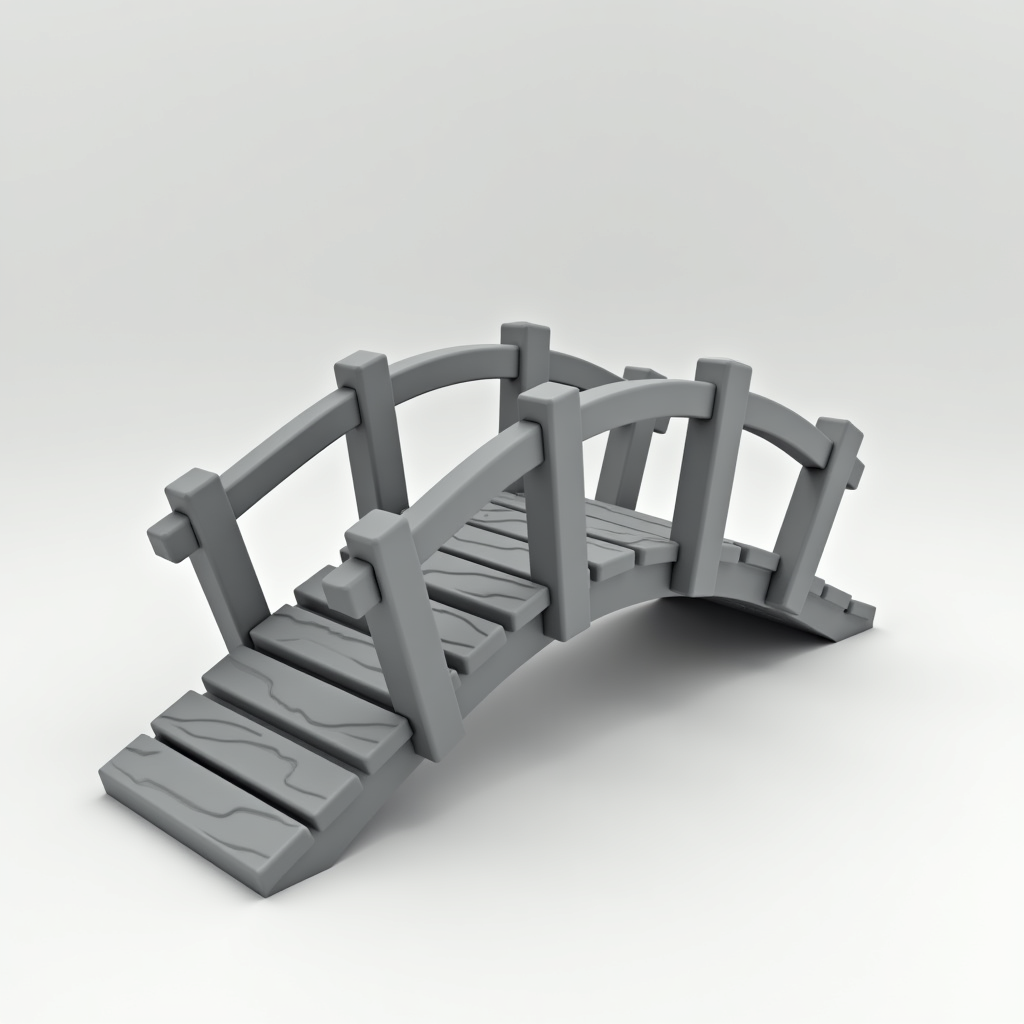 Whimsical Wooden Bridge free 3D printable STL