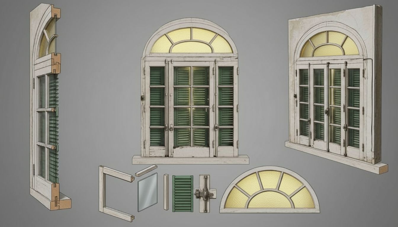 Arched Window Model free 3D printable STL