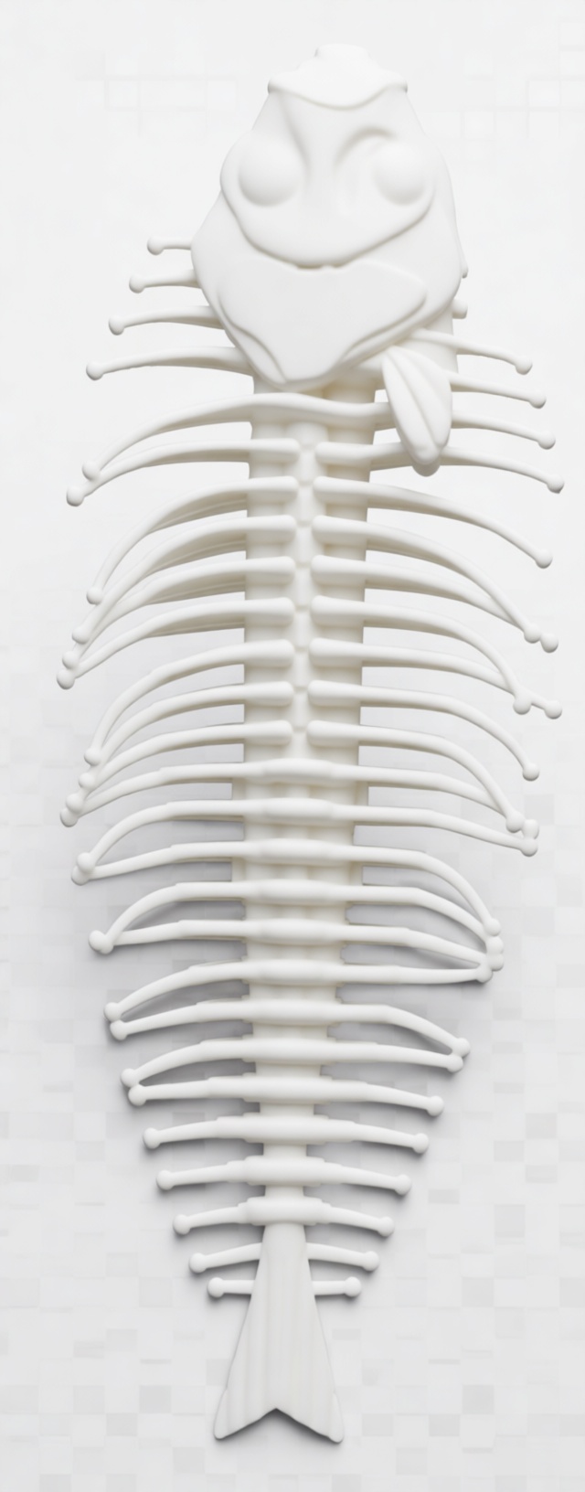Cartoon Fish Skeleton Model free 3D printable STL