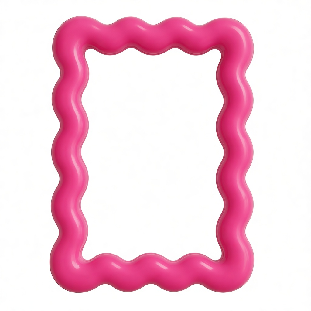 Wavy Pink Frame free 3D printable STL