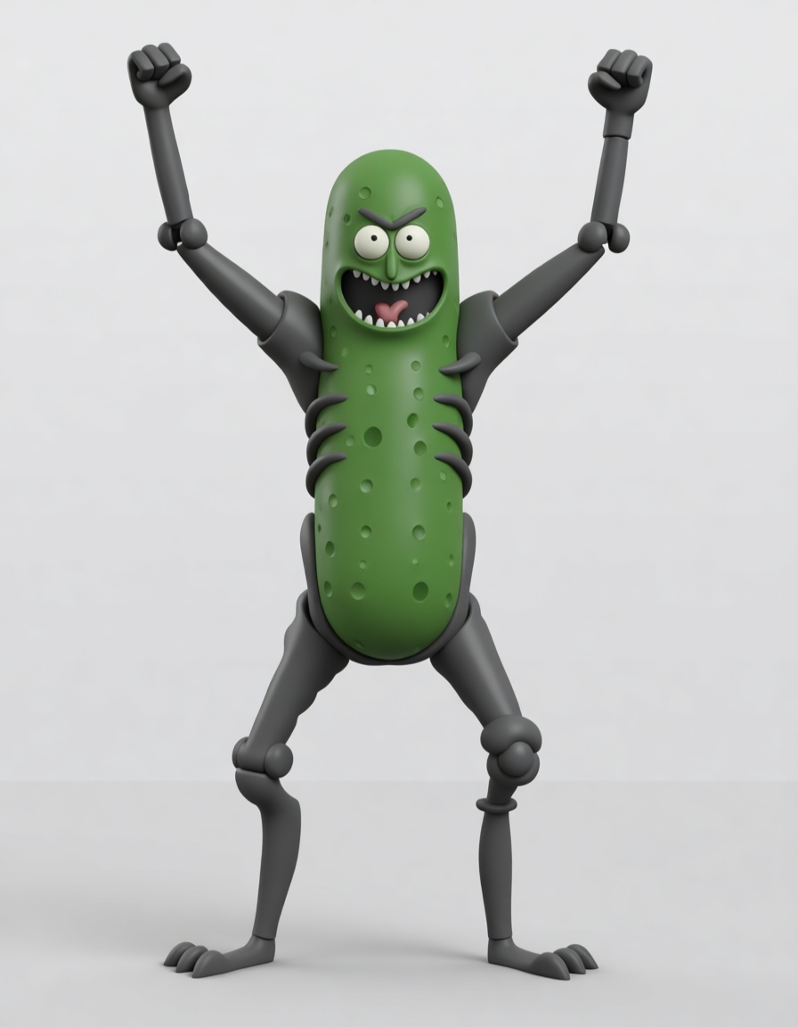 Pickle Rick Figurine free 3D printable STL
