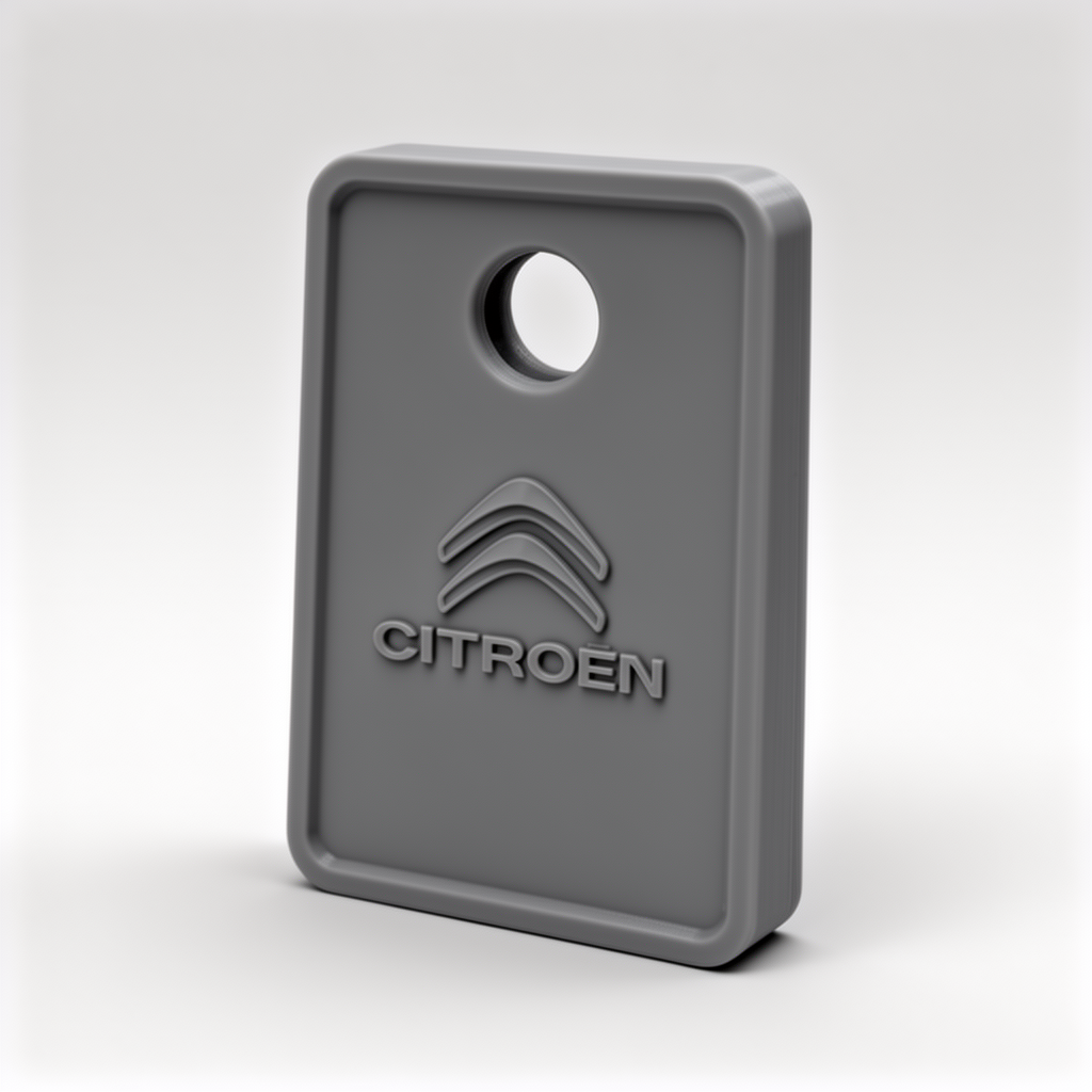 Citroen Rectangular Keychain free 3D printable STL