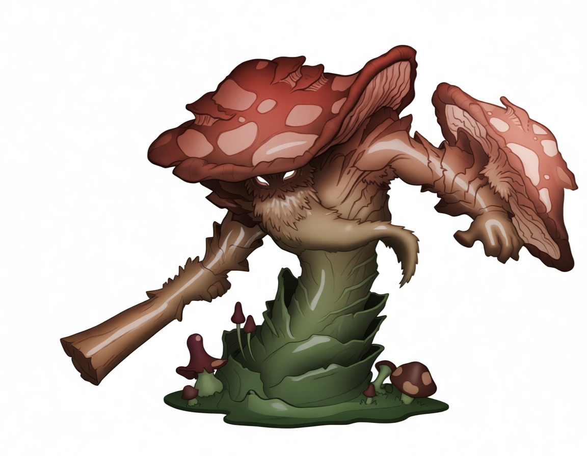 Mushroom Warrior Figurine free 3D printable STL
