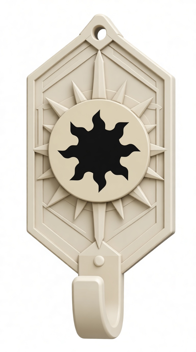 Sunburst Wall Hook free 3D printable STL