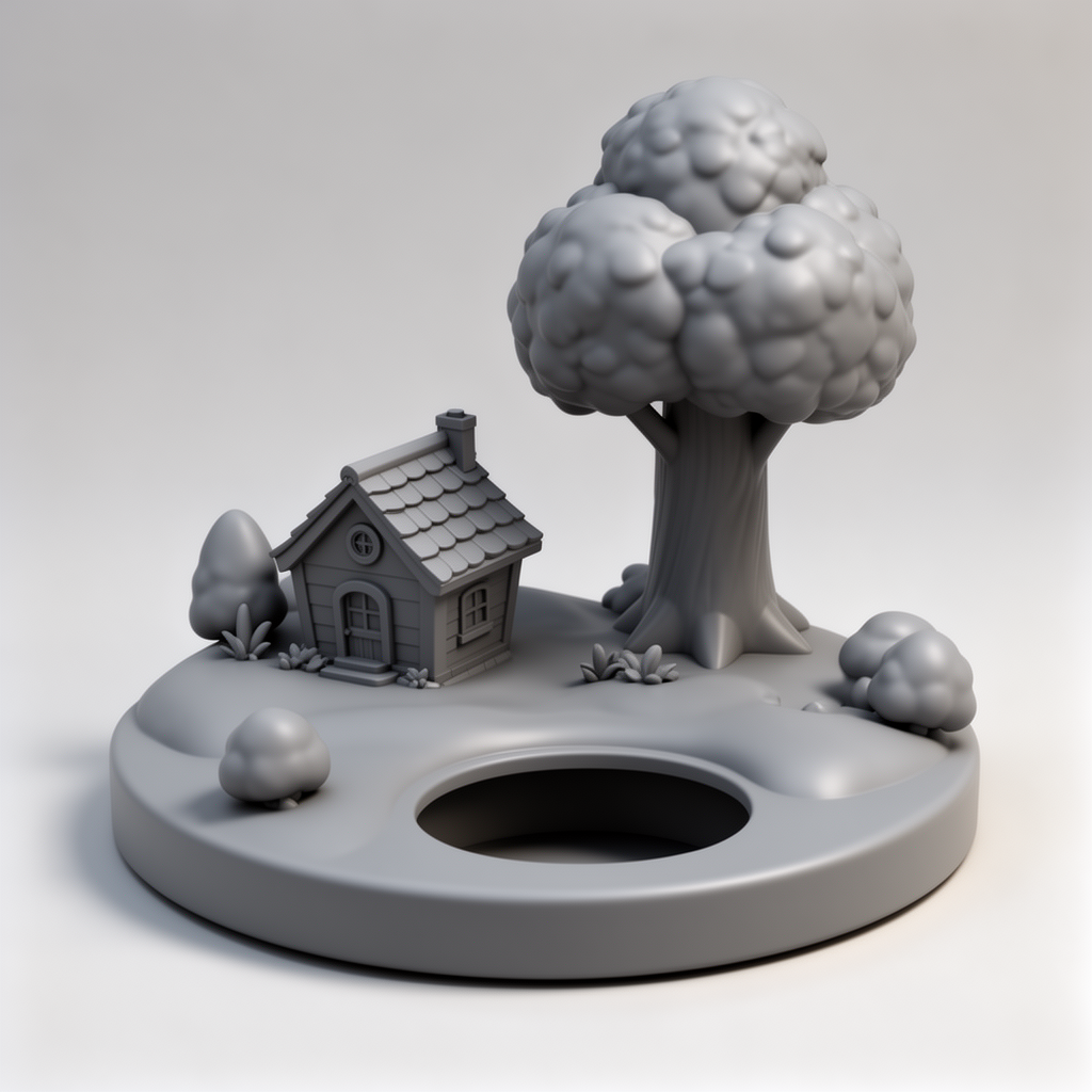 Animal Crossing Diorama Planter free 3D printable STL