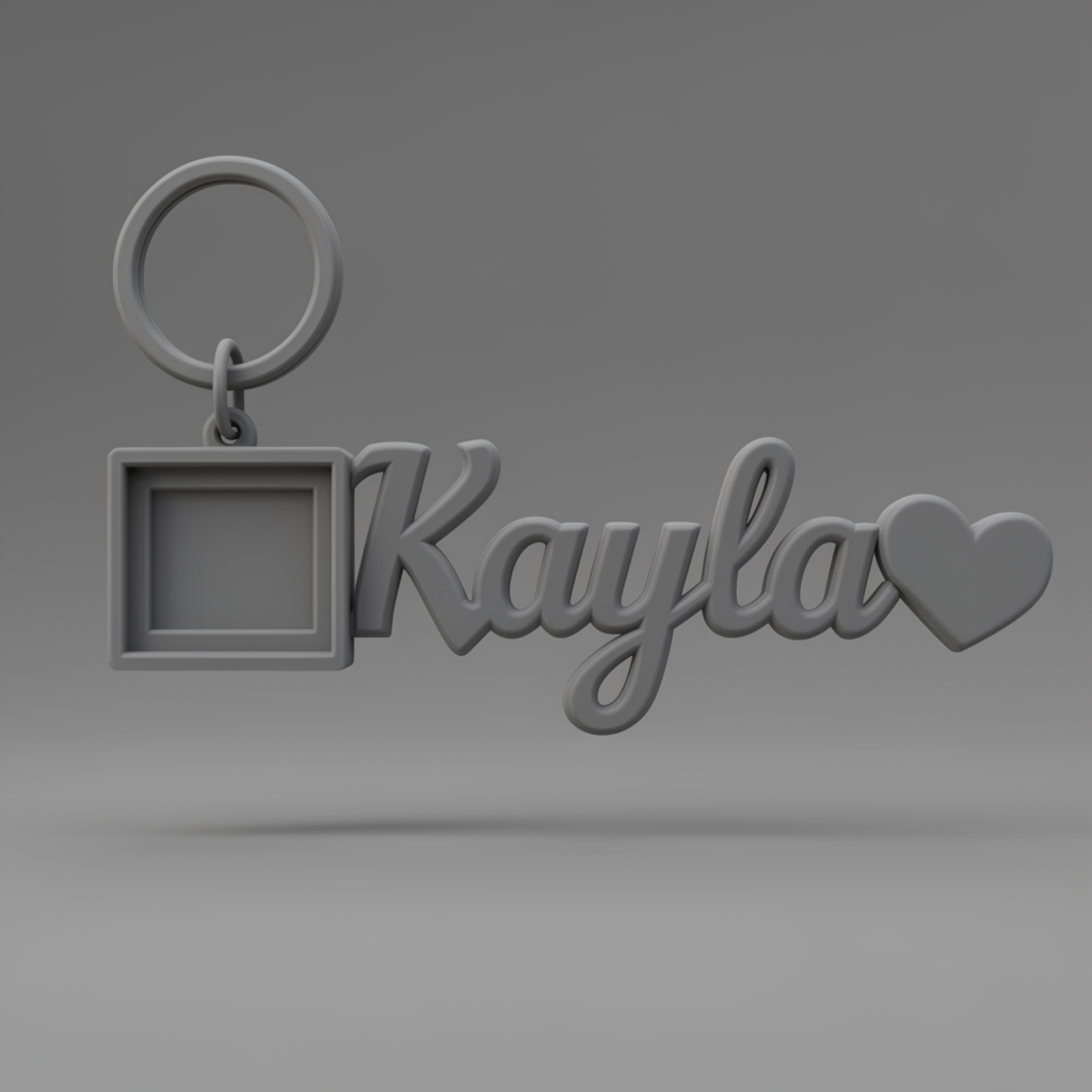 Kayla Photo Keyring free 3D printable STL